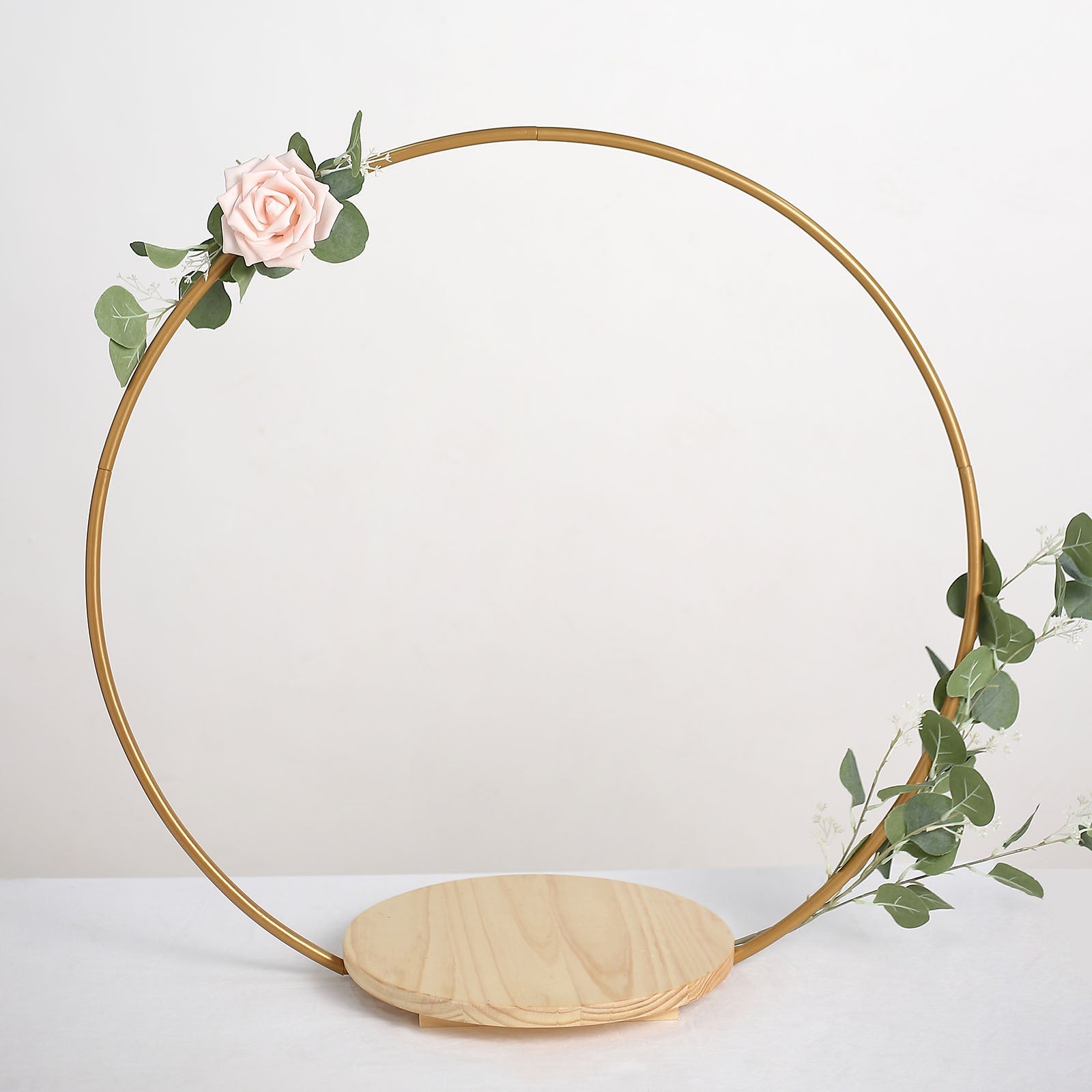 Round Wedding Arch Cake Stand, Metal Floral Centerpieces Display 33"