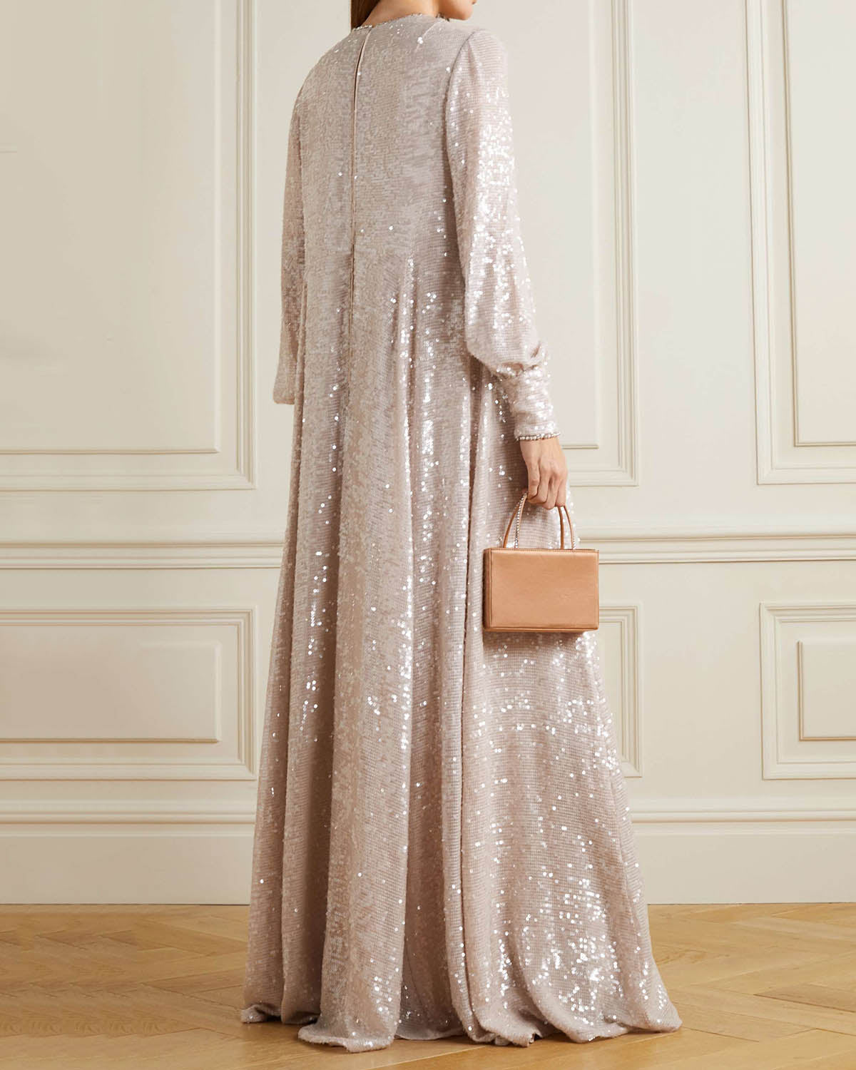 Elegant sequin button kaftan