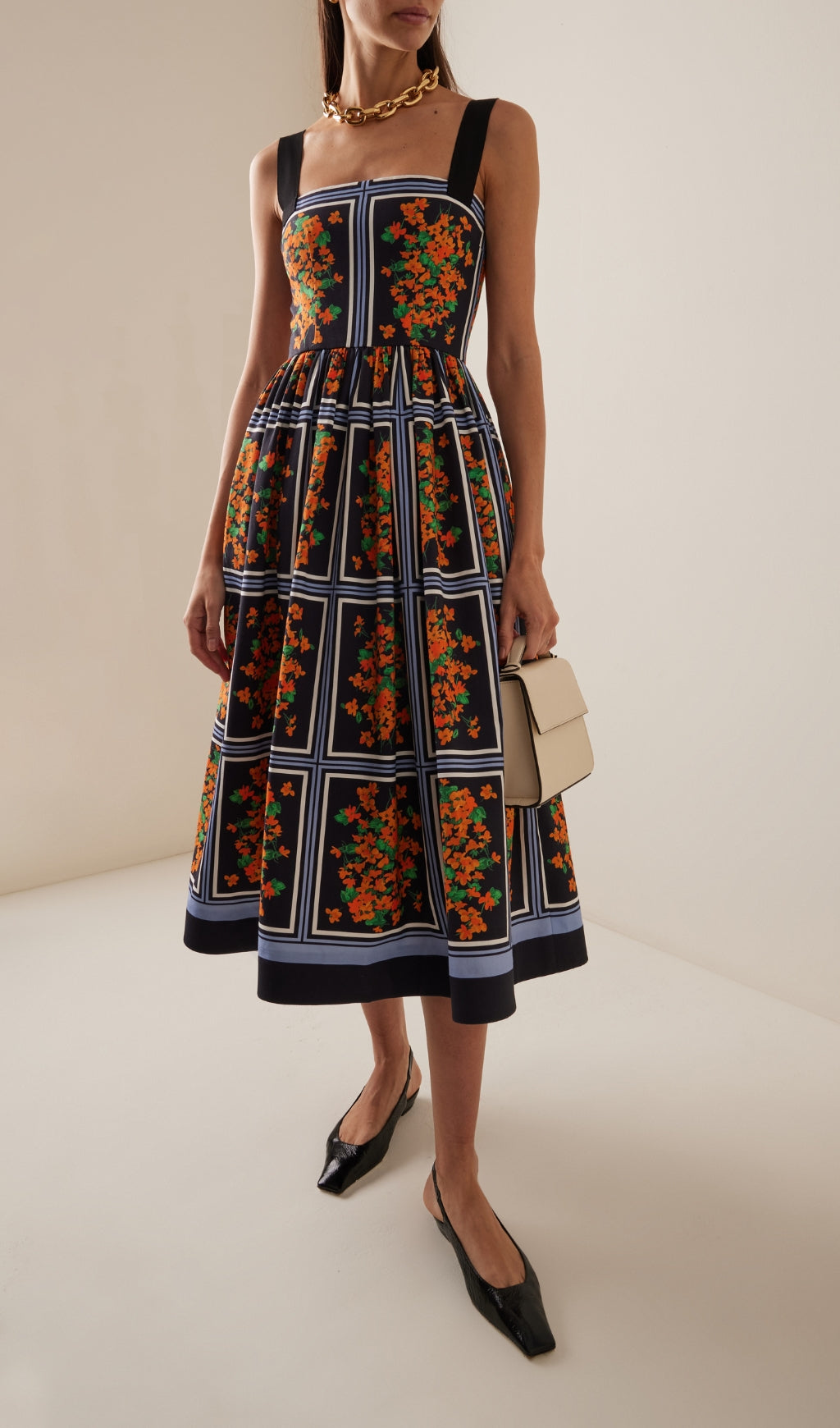 Emerald Floral Printed Midi Dress