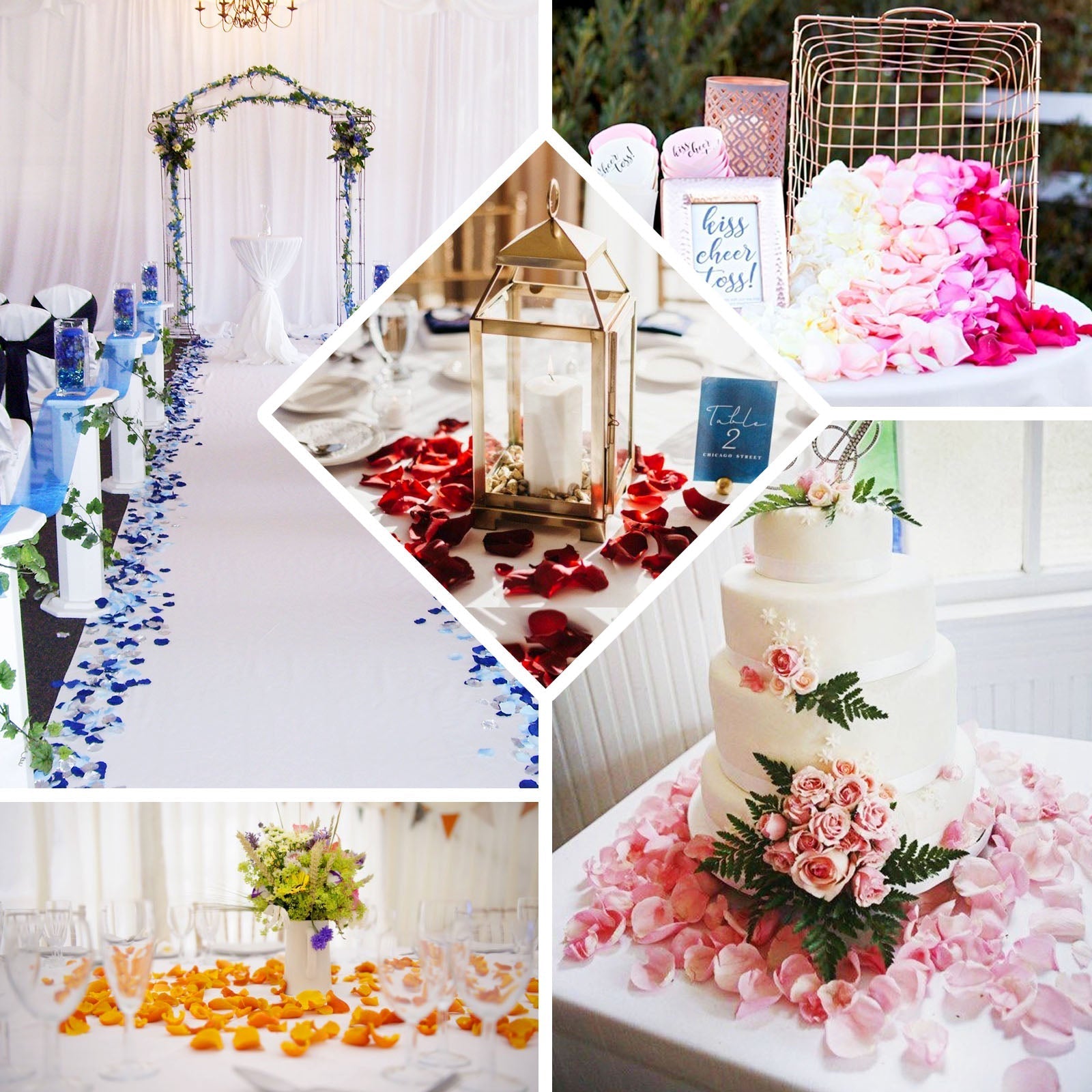 500 Pack Fuchsia Silk Rose Petals Table Confetti or Floor Scatters
